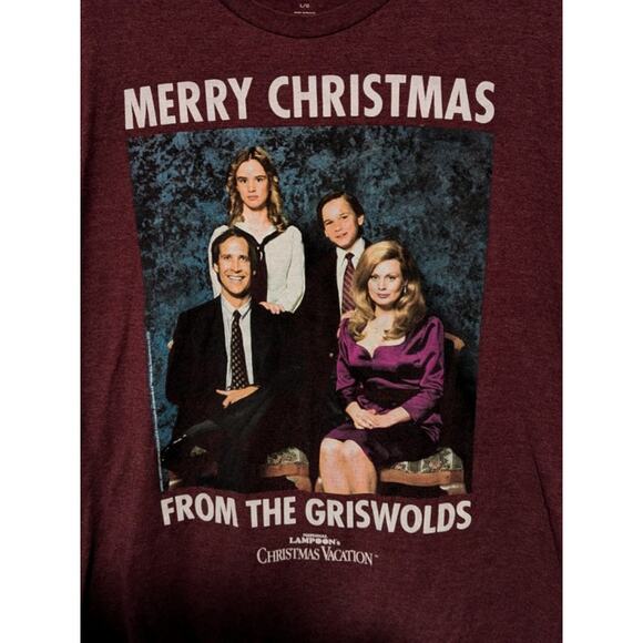 "Merry Christmas From the Griswolds" Burgundy Men's Shirt - Picture 2 of 4